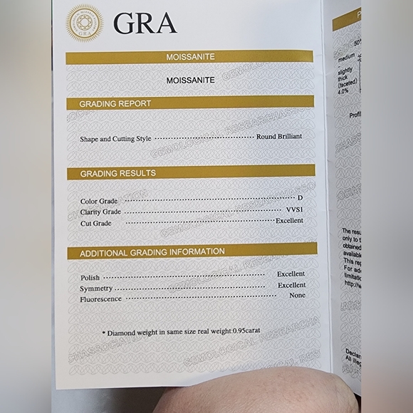 New Moissanite Sterling Siliver Stud Earrings With GRA Certification - Picture 5 of 5